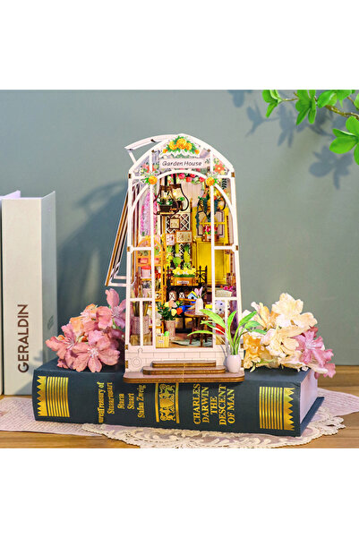 Choice M2313 DIY Garden House Book Nook Shelf Insert Miniature Building Kits ...