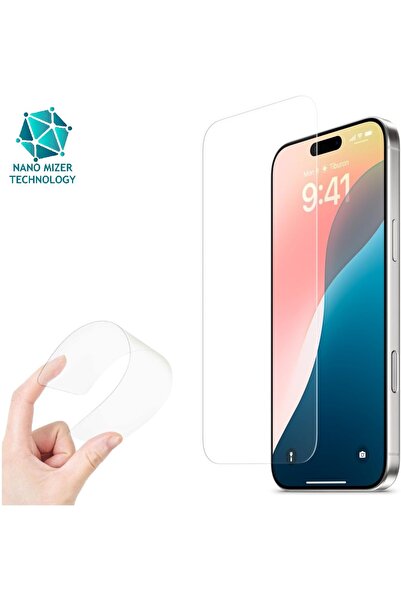 Evax (ESNEK NANO CAM) iPhone 16 Plus Uyumlu Ultra İnce Darbe Korumalı Esnek N...