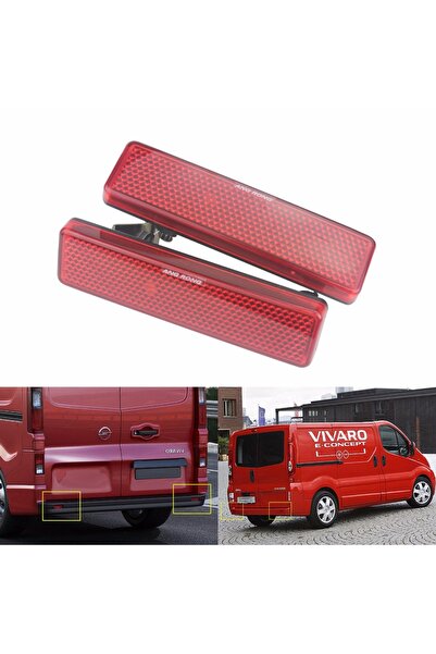 Choice Red ANGRONG 2x Red Lens OEM Rear Bumper Reflector L+R No Light For Renault Trafic Master Primastar