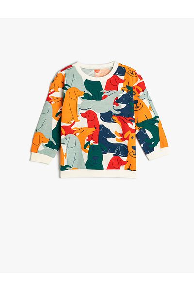 Koton Cotton Dog Graphic Sweatshirt