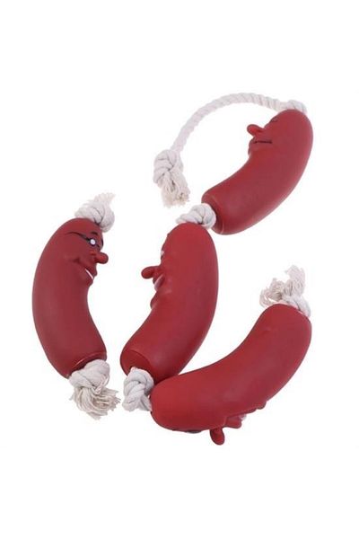 Buffer ® Educational 4 Pieces Cute Toy for Pets Sausage