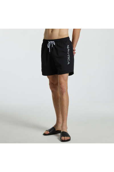 Nautica Erkek Siyah Regular Fit Mayo Şort
