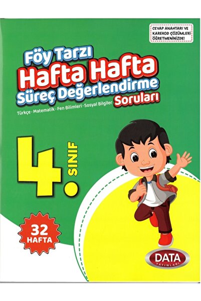 Data Yayınları 4.Sınıf Föy Tarzı Hafta Hafta Süreç Değerlendirme Soruları (32...