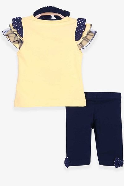 Breeze Baby Girl Tights Set Ballerina Printed Bandana 6 Months-2 Years, Yellow
