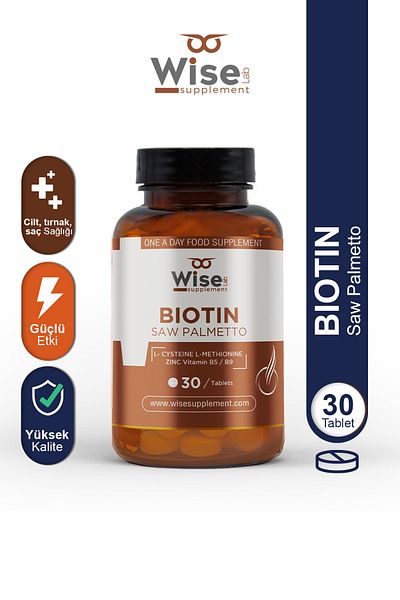 WiseLab Biotin 2500 Mcg 30 Tablet 3-Pack