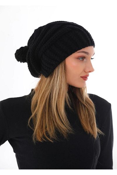 Wearflawless Women's Thick Knitted Pompom Beret