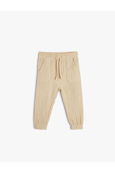 Koton Jogginghose aus Musselinstoff – Strukturiert mit Taschendetail und elastischer Taille