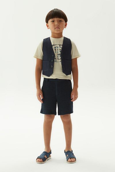 Nebbati Bg Store Boy's Navy Blue Vest