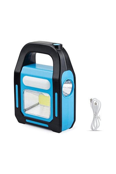 LUCKYHOMES 3'ü 1 arada Solar COB USB Şarj Edilebilir LED Fener Cihaz Şarjı Su...