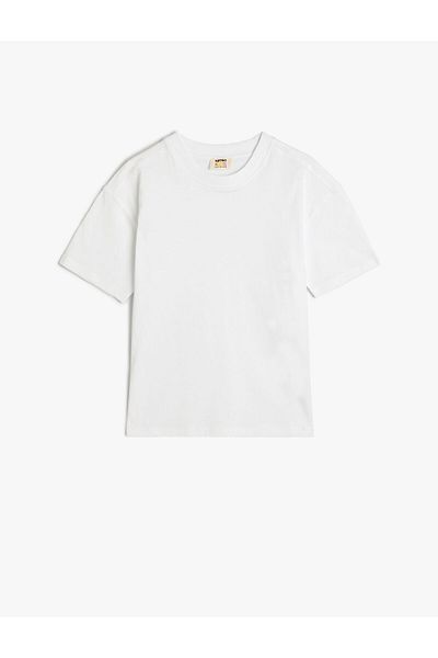 Koton Βασικό T-Shirt με κοντό μανίκι Crew λαιμόκοψη βαμβακερό