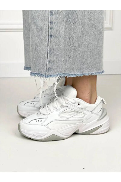 Nike M2k Tekno Leather Unisex Reflector Sneaker Hakiki Deri Beyaz Spor Ayakkabı