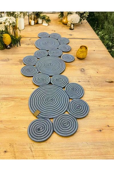 CARPELLA HOME Jute Runner - Tablecloth, Boho Runner, Presentation, American Service, Gift Household Item