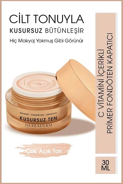 Herbaderm Very Light Tone Perfect Skin Primer - Foundation and Concealer