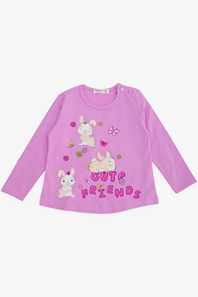 Breeze Baby Girl Tights Set Rabbit Printed 9 Months-3 Years, Lilac