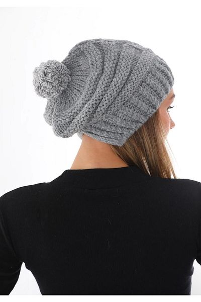 Wearflawless Women's Thick Knitted Pompom Beret