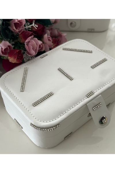 tones official White Large Size Leather Jewelry Box/Jewelry Case/Organizer/Jewelry Organizer