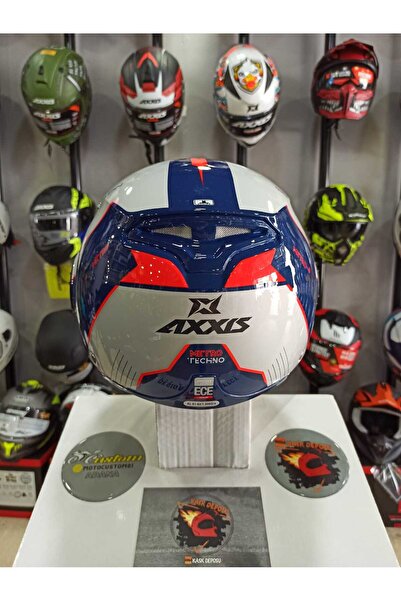 AXXIS Metro S Techno B2 Parlak Açık Yarım Kask