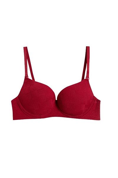 Cansoy Sutien cireș cu model tricotat cu un singur susținere - (627)