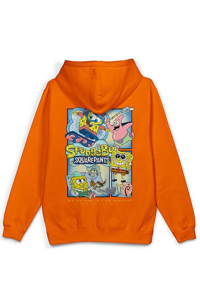 Overoz Πορτοκαλί Hoodie - Bob Back Printed Door Oversize Φούτερ H1232