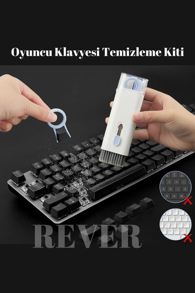Rever 7in1 Çok Amaçlı Temizlik Kiti Telefon, Ekran, Laptop, Klavye, Telefon, Kulaklık Airpods Temizleyici