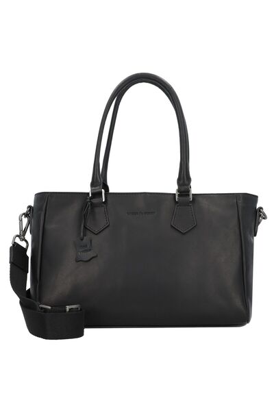 Greenburry Pure Black Handtasche Leder 33 cm