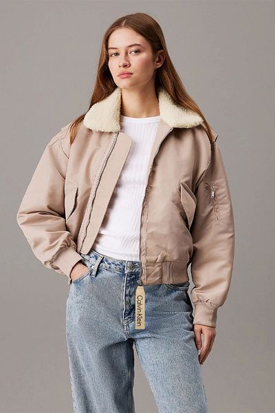 Calvin Klein Ck Jeans Buy Aviator Women's Gray Coat J20J224115-Pcf