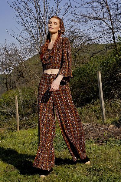 Los banditos Palazzo High Waist Loose Cut Trousers