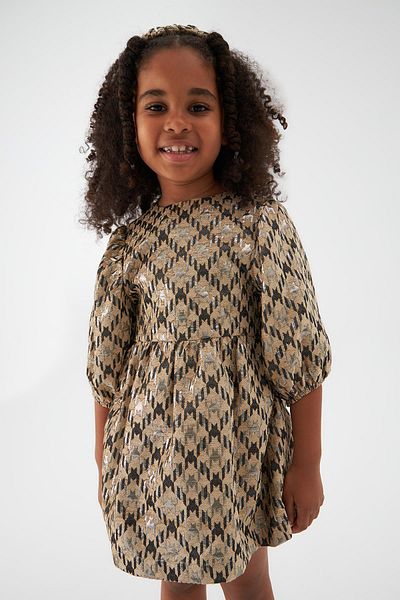 Tyess Bg Store Girl's Patterned Dress 22Fw0Tj4915