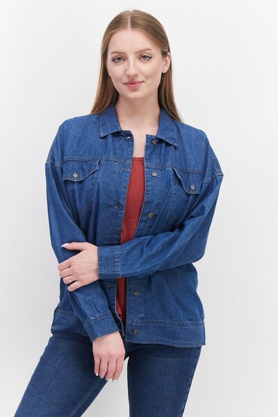 Looney Tunes Women Graphic Print Denim Jacket, Blue