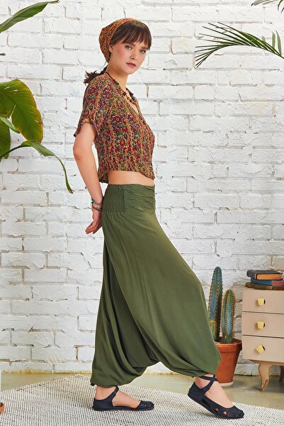 Los banditos Drape Detail Elastic Waist Shalwar Trousers