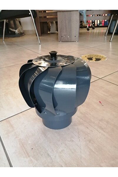 Hakim Havalandırma Koyu Gri Rüzgar Gülü Bacamatik Baca Aspiratörü Ø100 Mm