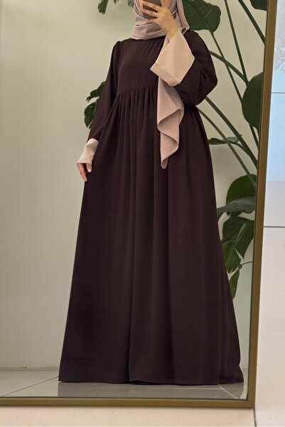 ANDE Nisa Elbise- Acı kahve/Bej