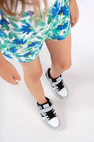 McDark Pantofi sport pentru copii unisex albastru cu top lung