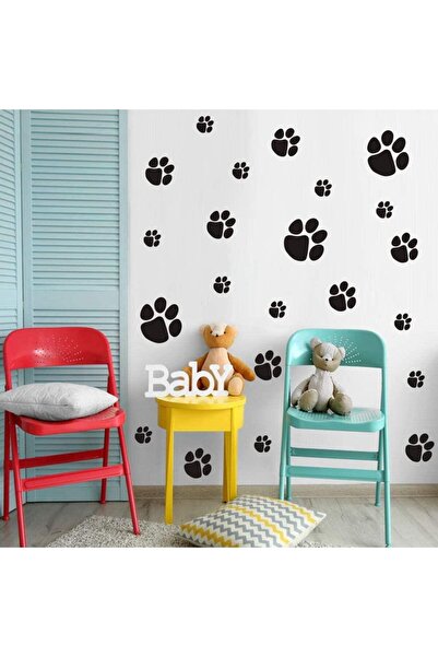 hediyepostası ديكور غرفة الأطفال باللون الأسود البسيط - مع ملصقات حائط عصرية