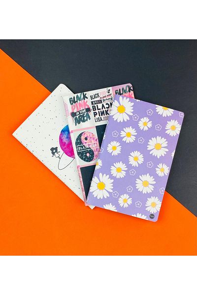 Gift Moda مجموعة من 3 دفاتر ملاحظات مخيطة، السلسلة: 3