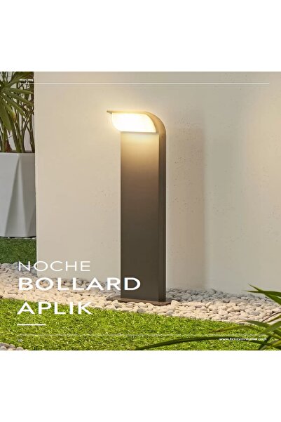 Noche Elektrikpark Frankfurt 80 Cm Led’li Bollard Direği – 14w 3000k Yüksek Dış Mekan Aydınlatma Direği