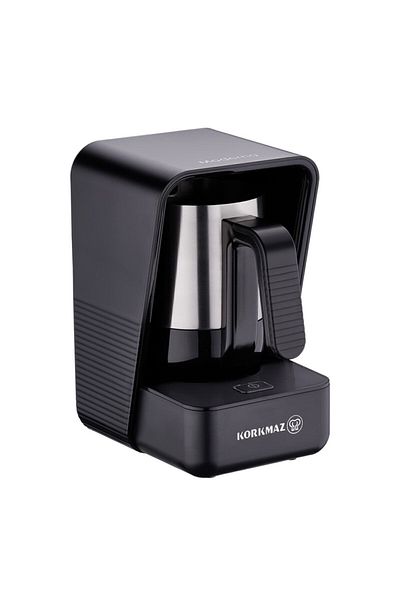 KORKMAZ Moderna Black Satin Coffee Machine