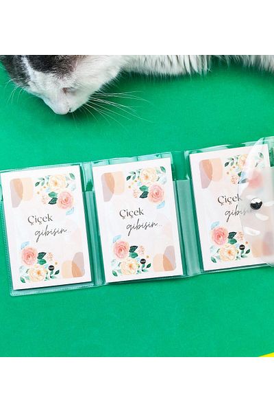 Gift Moda Set de caiet și pix PP Mini Bag cu design Flower Like