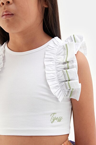 Tyess Bg Store Κοριτσίστικη Λευκή Μπλούζα 23ss1tj4611