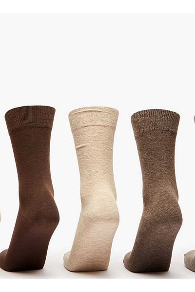 Duchini Solid Calf Length Socks - Set of 5