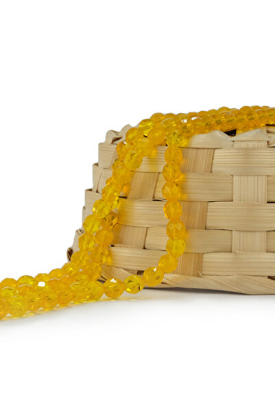 Kanguroom Secvență de mărgele de cristal cehă galbenă de 8 mm