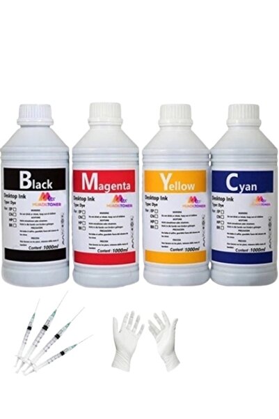 tecprint TECPRİNT Epson Uyumlu L805 Cmyk 1 Litre  Muadil Mürekkep Seti+Enjekt...