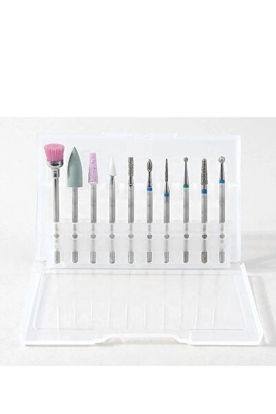 Nail Master 10 Parça Elmas Freze Ucu Elektrikli Törpü Makinesi Manikür Uçları...