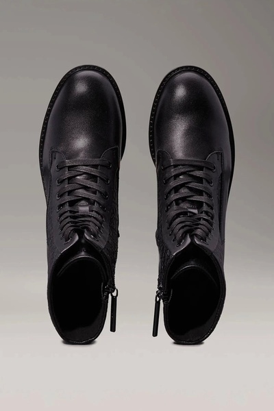Calvin Klein Flat Combat Baskılı Low Boots