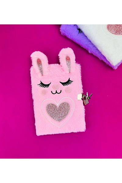 Gift Moda Plush Rabbit Heart Notebook