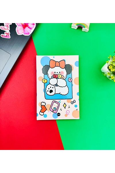 Gift Moda Caiet cu design elastic Bow Rabbit