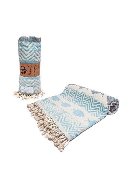 ANEMOSS Turkish Beach Towel 39 x 70 100% Cotton Extra Large Turkish Peshtemal