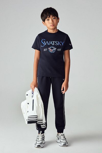 SWATSKY Bg Store Тъмносиня тениска за момче 23Pfwsw1566