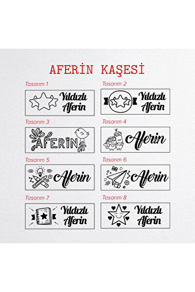 MÜHÜRCE Öğretmen Kaşesi, Öğretmen Mührü, Aferin Kaşesi