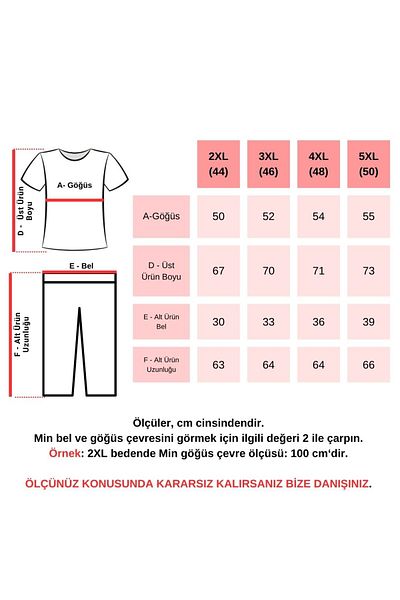 Gülfirik Tasarım Lilac Color Ribbed Half Sleeve 100% Cotton Large Size Women's Capri Mother Pajamas Set